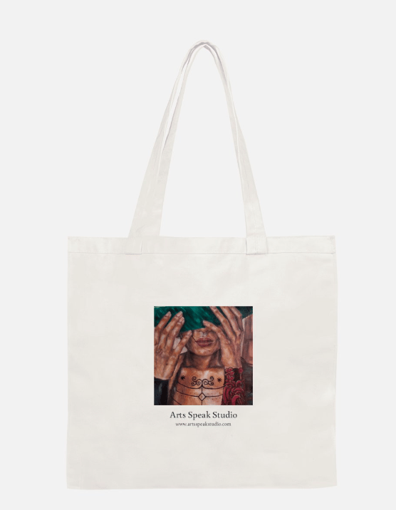 La Fille Printed Tote Bag Arts Speak Studio